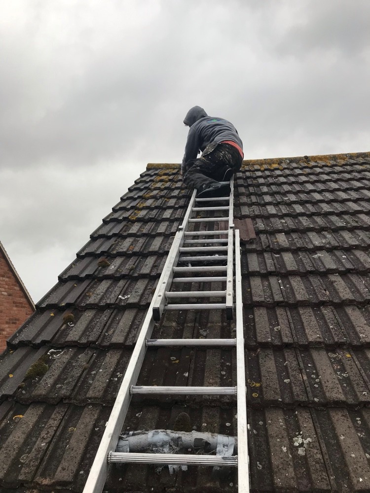 New timber canopy frame fixed to the rear of a property